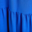 Robe longue évasée ceinturée bleu electrique femme