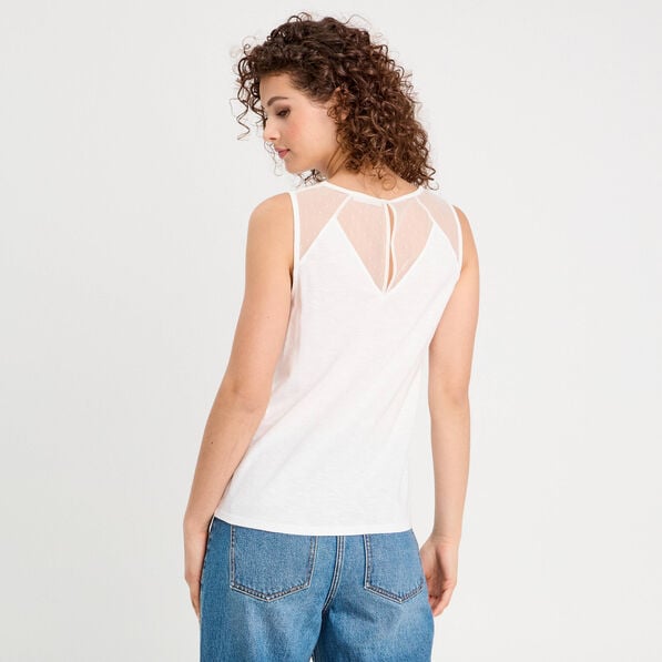 debardeur sans manches ecru femme Débardeur sans manches ecru femme
