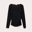 T-shirt motif en relief noir femme