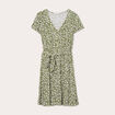 Robe évasée boutonnée vert kaki femme