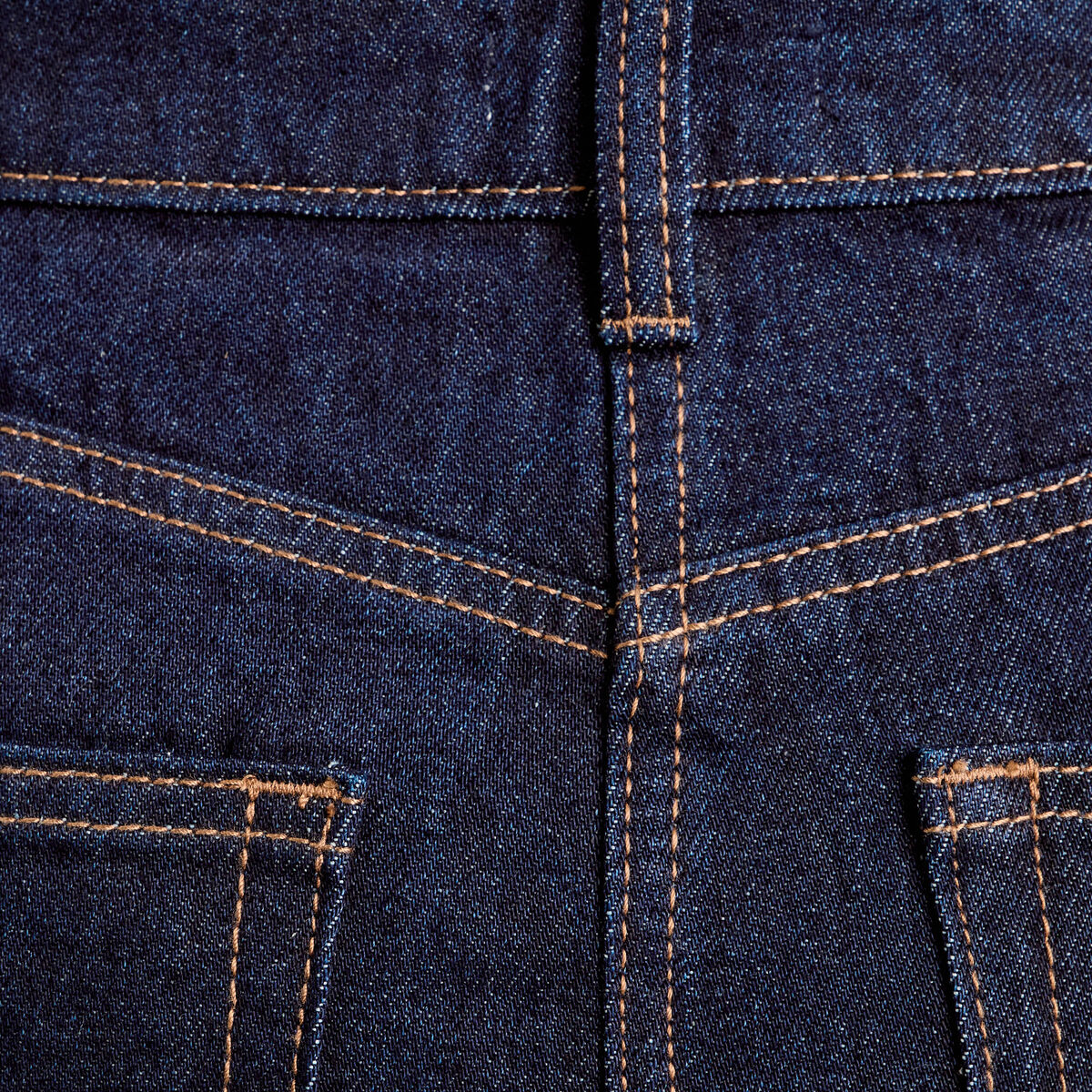 Jupe midi droite en jean denim brut femme