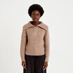 Pull col camionneur manches longues beige femme