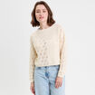 Pull manches longues ecru femme