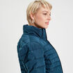 Doudoune ajustée à capuche bleu marine femme