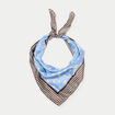 Foulard satin&eacute; soyeux bleu ciel femme