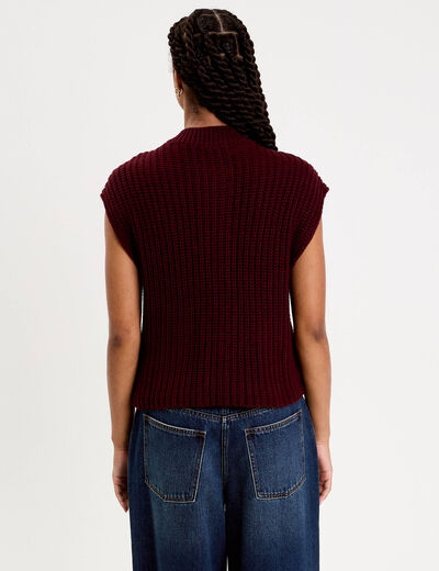 Gilet sans manches violet foncé femme