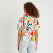 Chemise manches courtes blanc femme