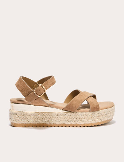 Sandales vert kaki femme