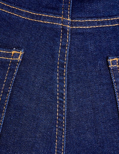 Short droit en jean denim brut femme