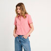 Chemise manches courtes rose corail femme