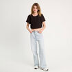 Blouse manches courtes noir femme