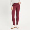 Jeans slim 5 poches violet foncé femme