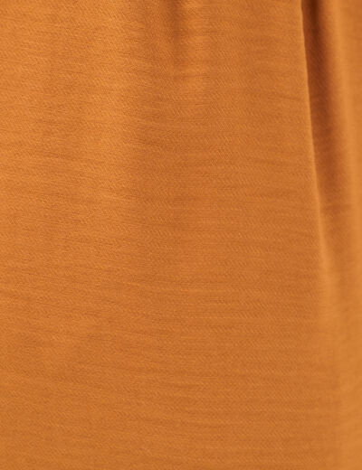 Pantalon large fluide camel femme