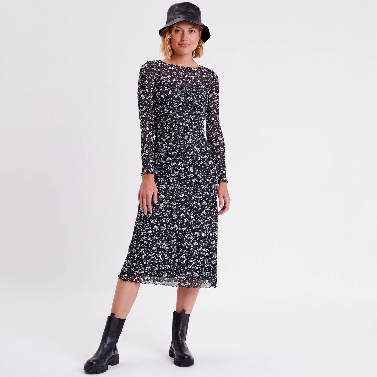 Jupe droite noir femme