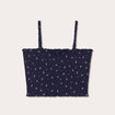 Débardeur smocké bleu marine femme