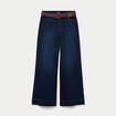 Jean bootcut ceinture amovible denim brut femme