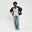 Pull duveteux parme femme