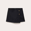 Jupe-short trap&egrave;ze courte noir femme