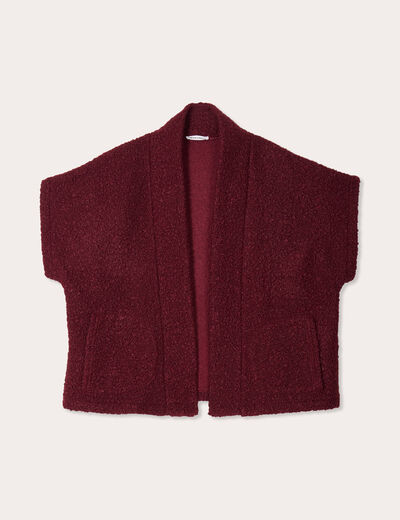 Gilet polaire manches courtes violet foncé femme