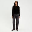 Jeans droit 5 poches denim snow noir femme