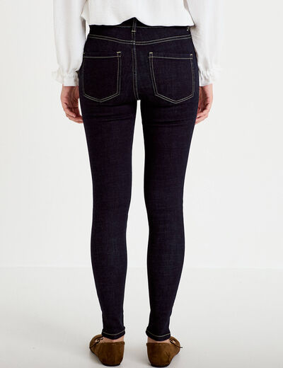 Jean skinny taille haute denim brut rinse femme