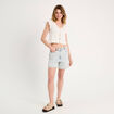T-shirt manches volants ecru femme