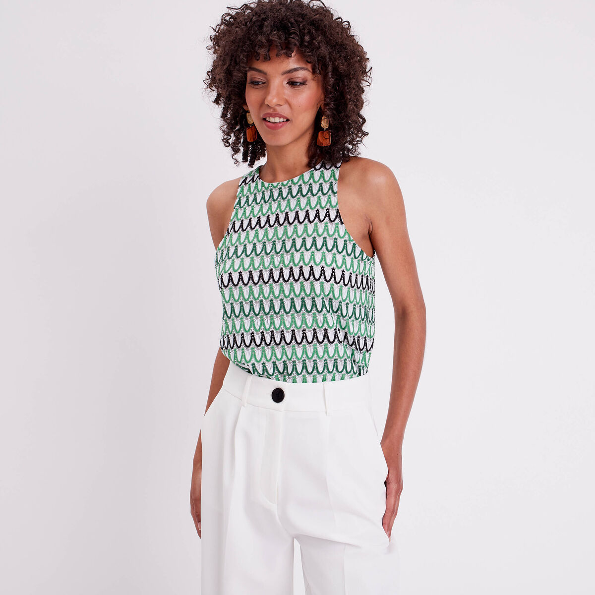 D&eacute;bardeur doublure crochet vert femme