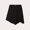 Jupe asymétrique droite noir femme