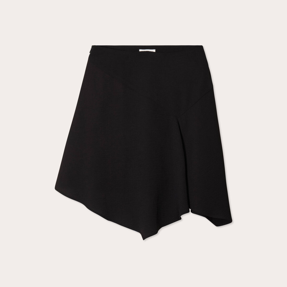 Jupe asymétrique droite noir femme
