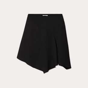 Jupe asymétrique droite noir femme