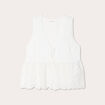 Gilet avec broderie anglaise blanc femme