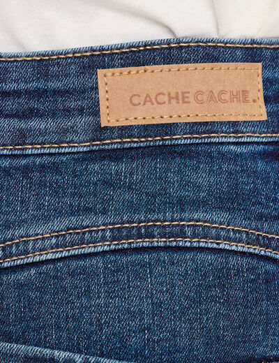 Jean skinny push-up taille standard denim stone femme