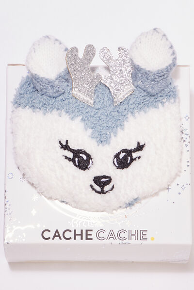Chaussettes d'intérieur ecru femme