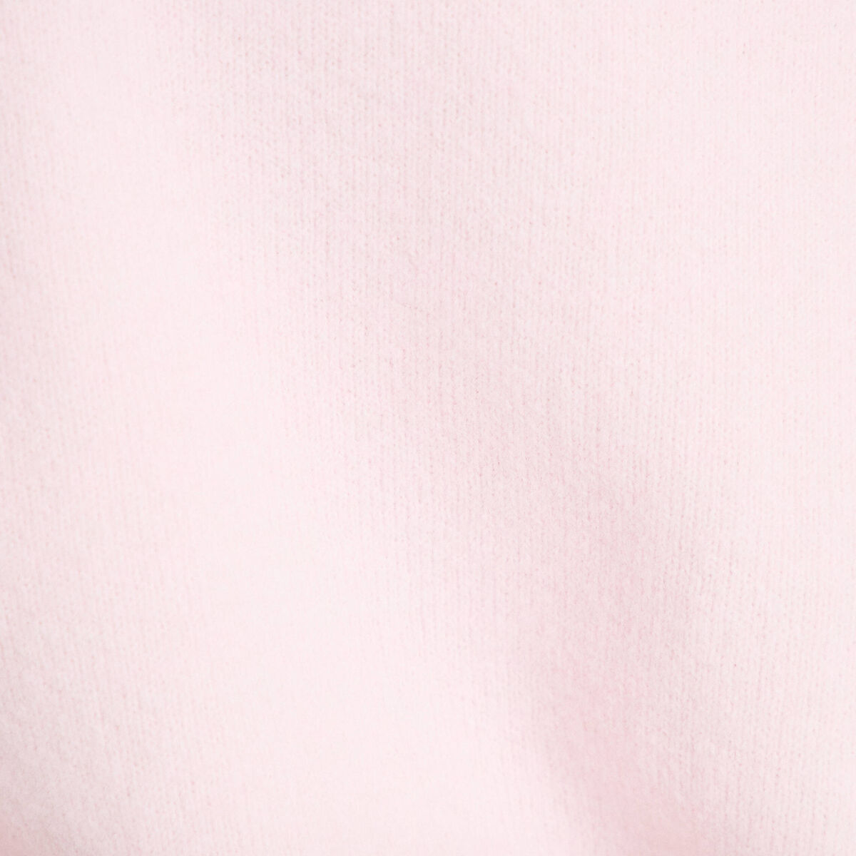 Pull col rond manches longues rose clair femme