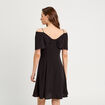Robe droite bretelles noir femme