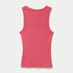 D&eacute;bardeur c&ocirc;tel&eacute; col rond rose framboise femme