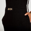 Combinaison large sans manches ceintur&eacute;e noir femme