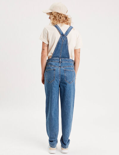 Salopette en jean denim stone femme