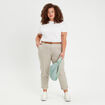 Pantalon chino slim 7/8ème blanc femme