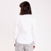 Chemise cintr&eacute;e mi-longue blanc femme