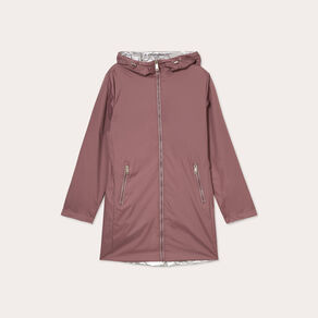 Parka réversible à capuche vieux rose femme