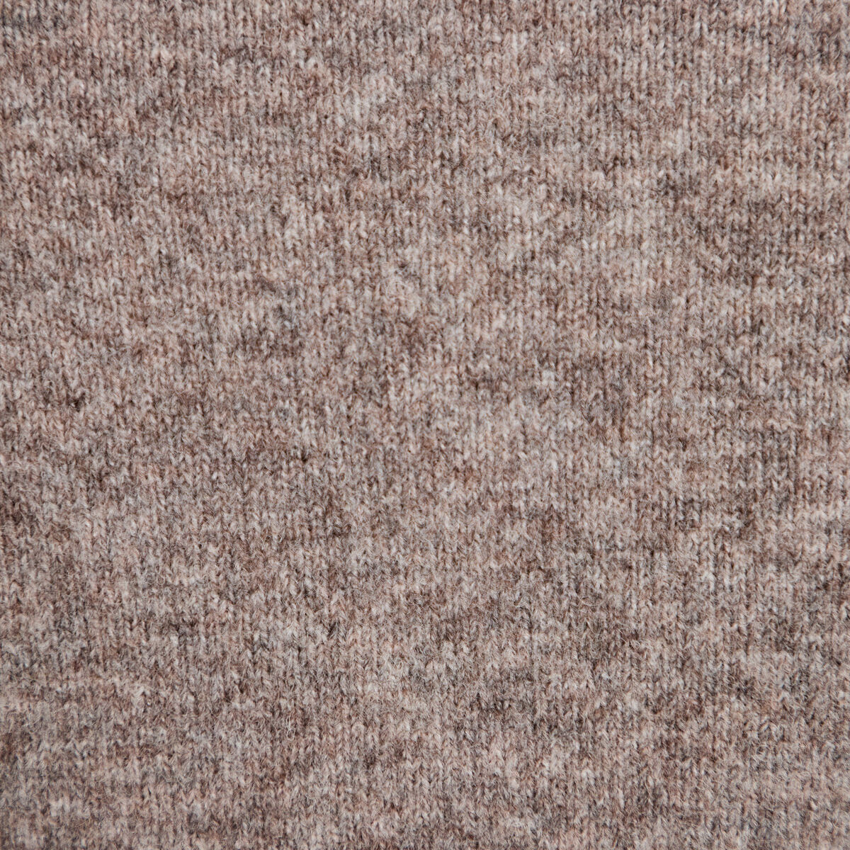 Gilet ample col rond manches longues taupe femme