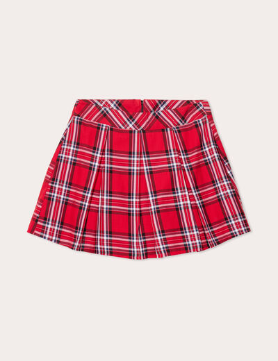 Jupe évasée courte rouge femme