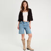 Gilet aspect crochet noir femme