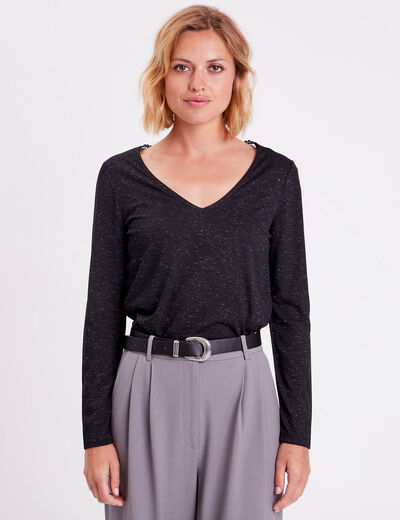 T-shirt manches longues noir femme