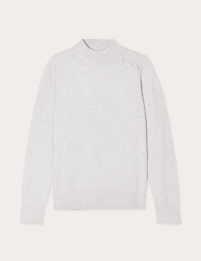 Pull manches longues gris foncé femme