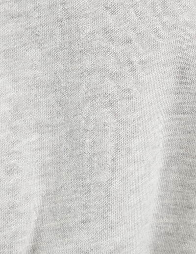 Sweat manches longues gris clair femme