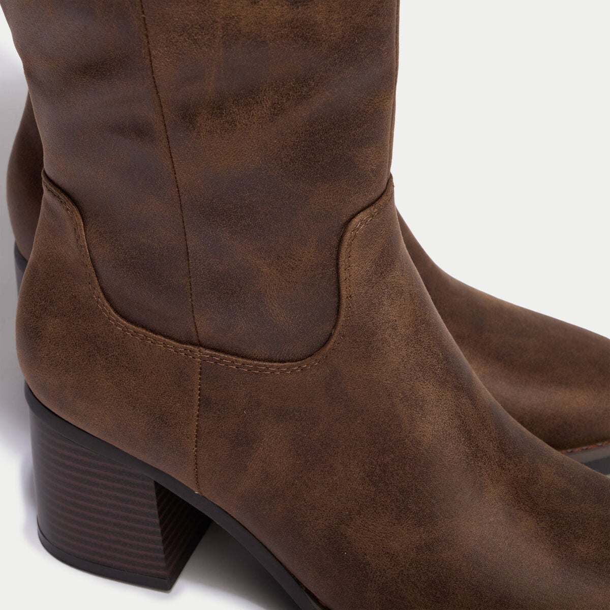 Bottes &agrave; talon marron femme