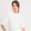 T-shirt manches courtes ecru femme