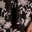 Robe évasée manches courtes noir femme